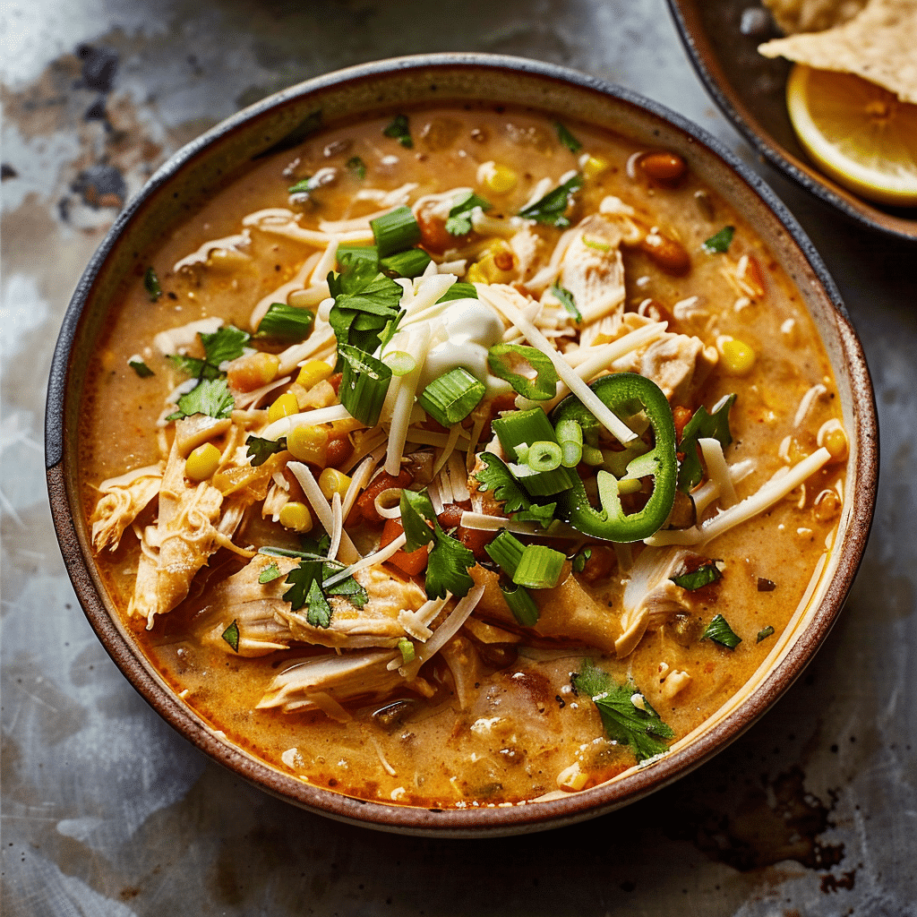 Creamy Gochujang White Chicken Chili