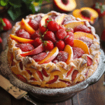 Strawberry Peach Cake