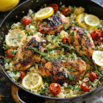 Greek Chicken and Lemon Rice