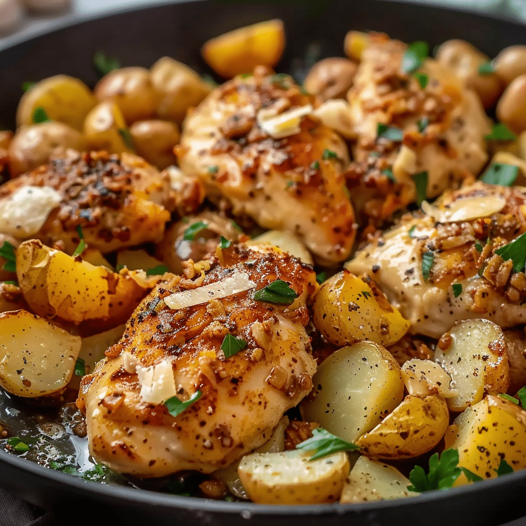 Garlic Parmesan Chicken and Potatoes