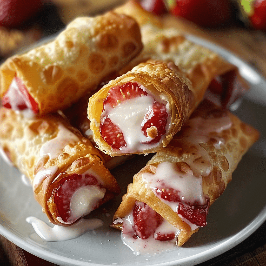 Strawberry Cheesecake Eggroll Bites