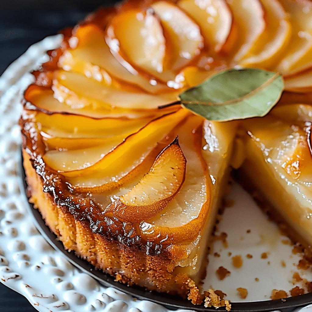 Gâteau aux Poires Caramélisées 