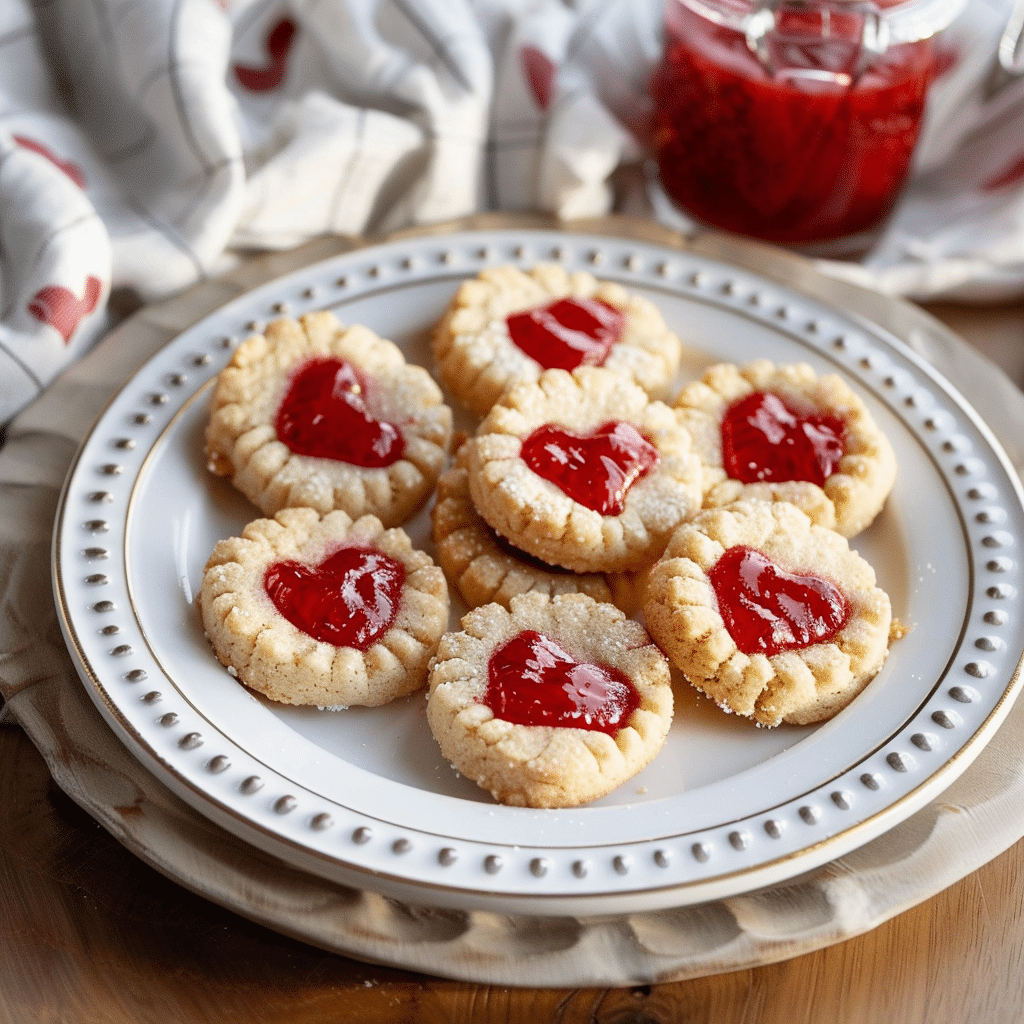 Heart Thumbprint Cookies