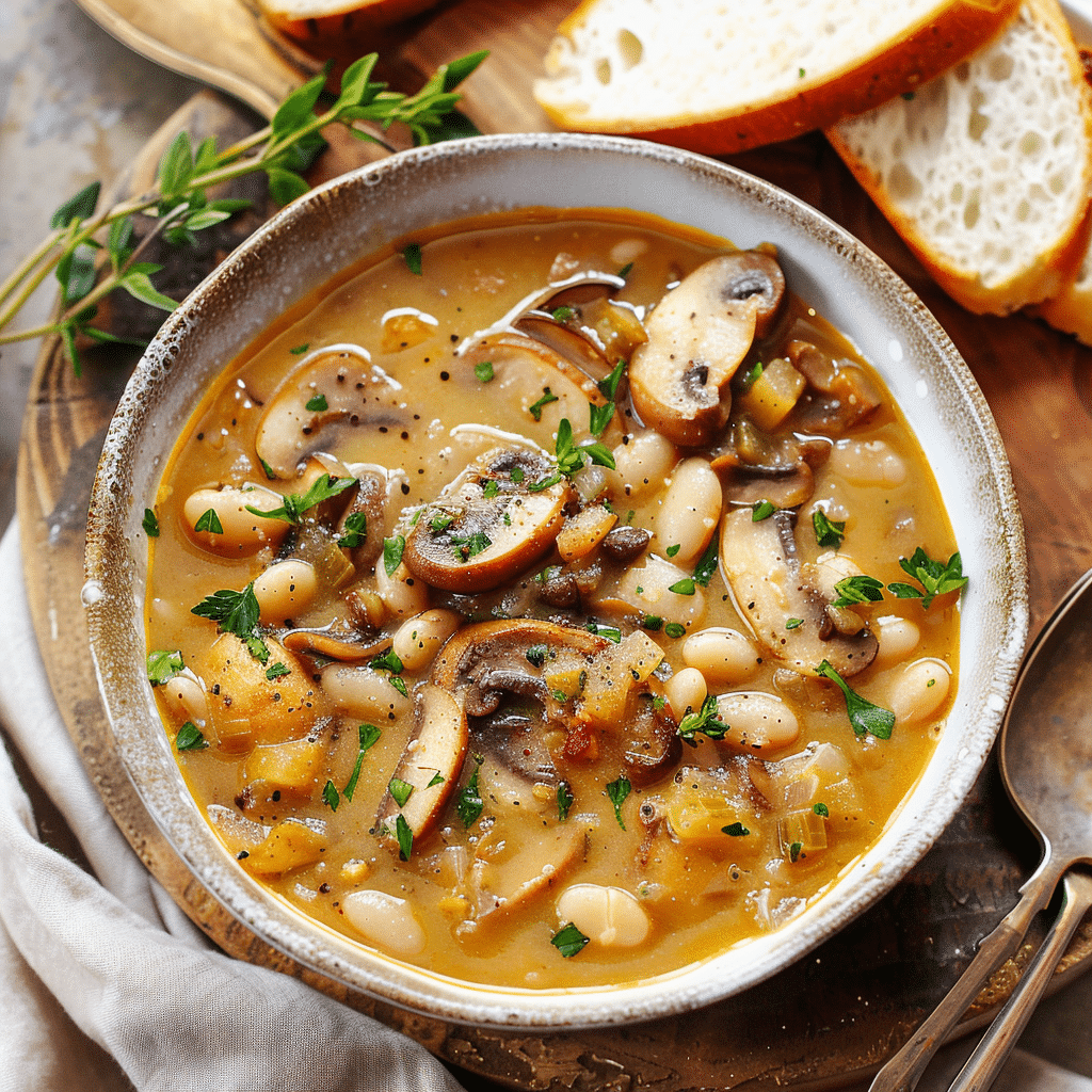 Cozy White Bean Mushroom Stew