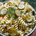 Tangy Dill Pickle Pasta Salad