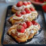 Delicious Strawberry Cream Danish