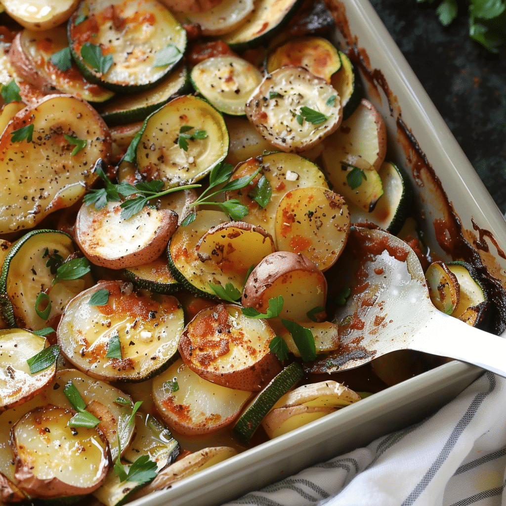 Greek Baked Zucchini and Potatoes