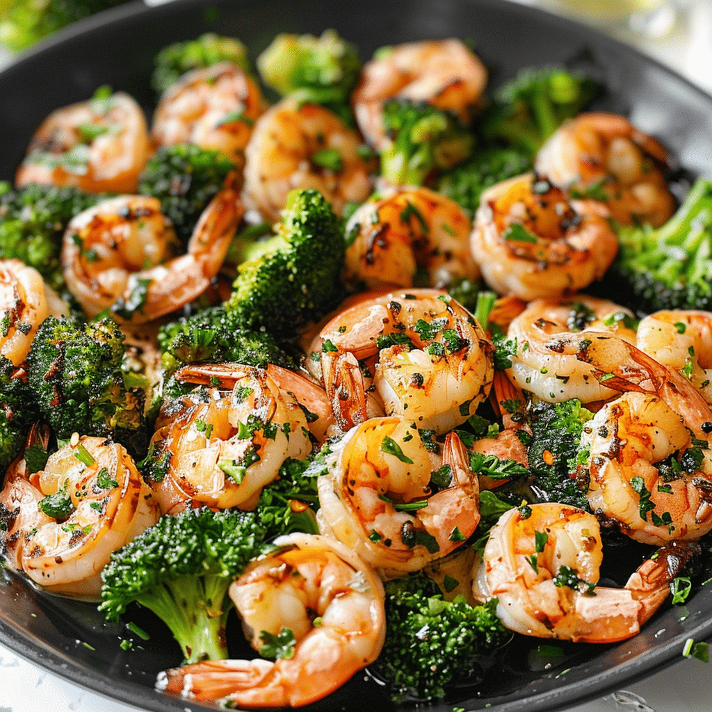 Healthy Garlic Butter Shrimp and Broccoli