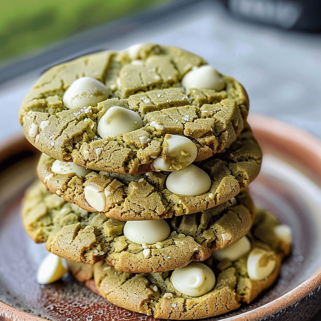 White Chocolate Matcha Cookies