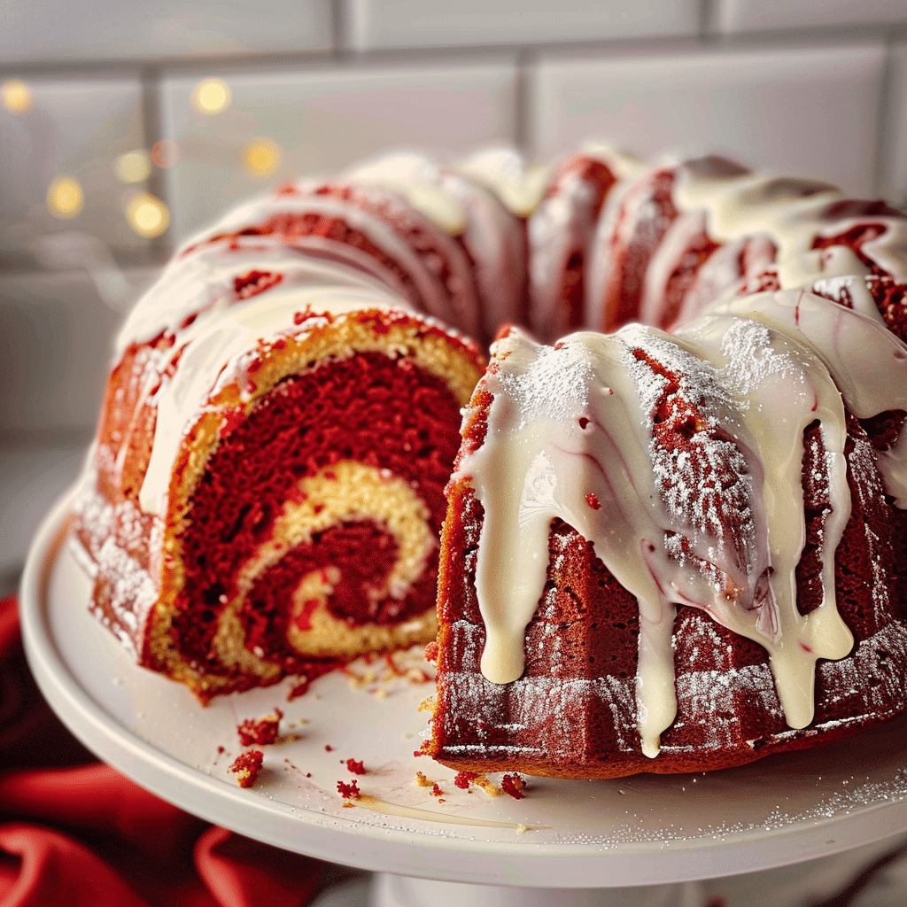 Red Velvet Marble Bundt Cake