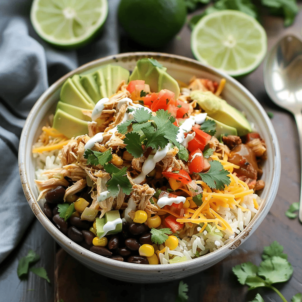 Slow Cooker Chicken Burrito Bowl