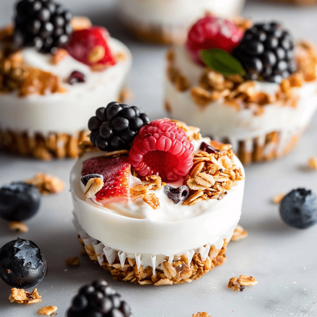 Frozen Yogurt Granola Cups