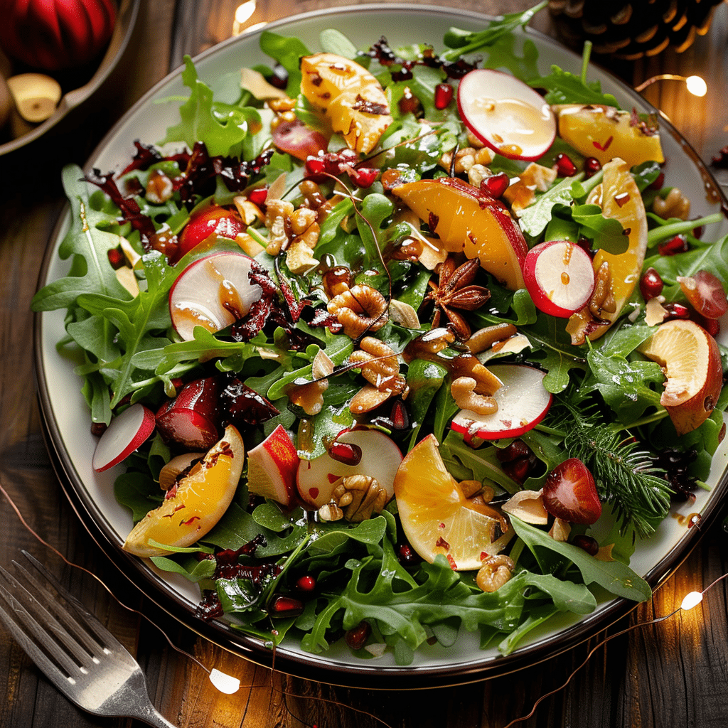 Christmas Salad with Honey Mustard