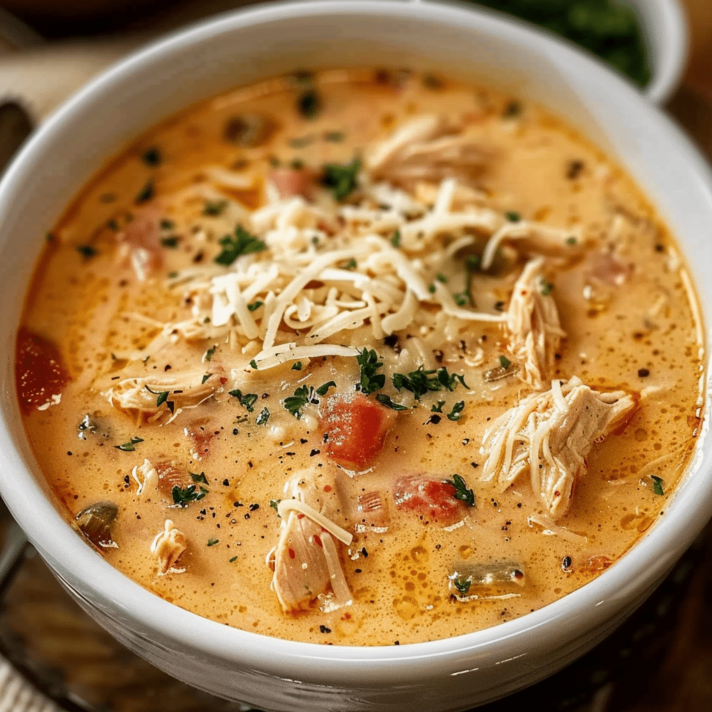 Crock Pot Creamy Chicken Parmesan Soup