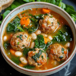 Spinach and White Bean Meatball Soup