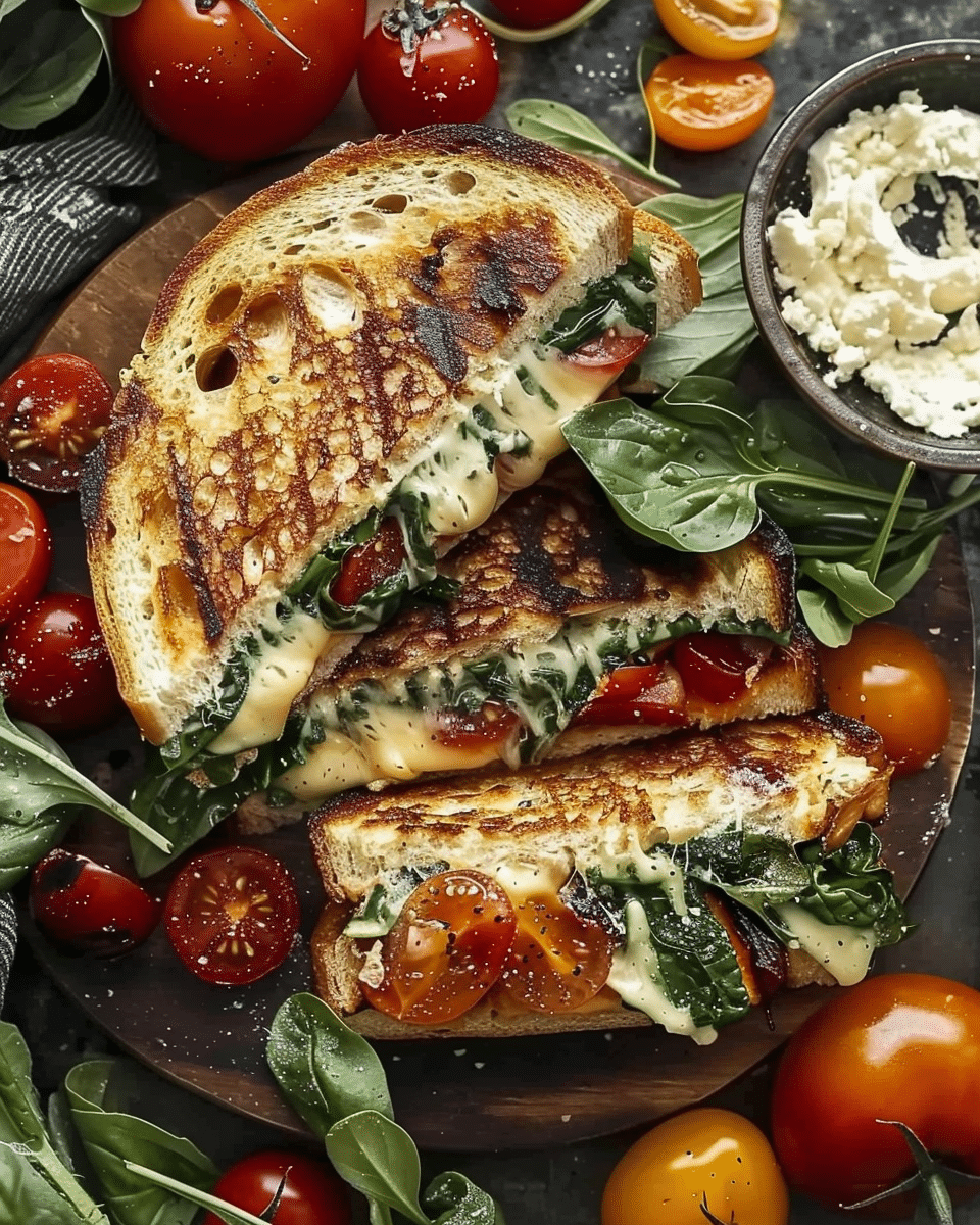 Mediterranean Grilled Cheese Sandwich