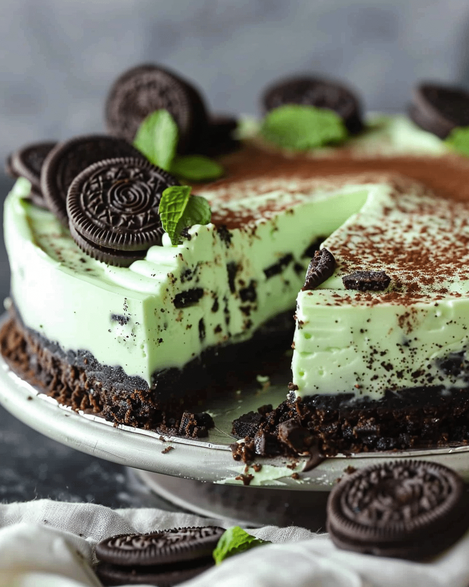 Mint Oreo Cheesecake