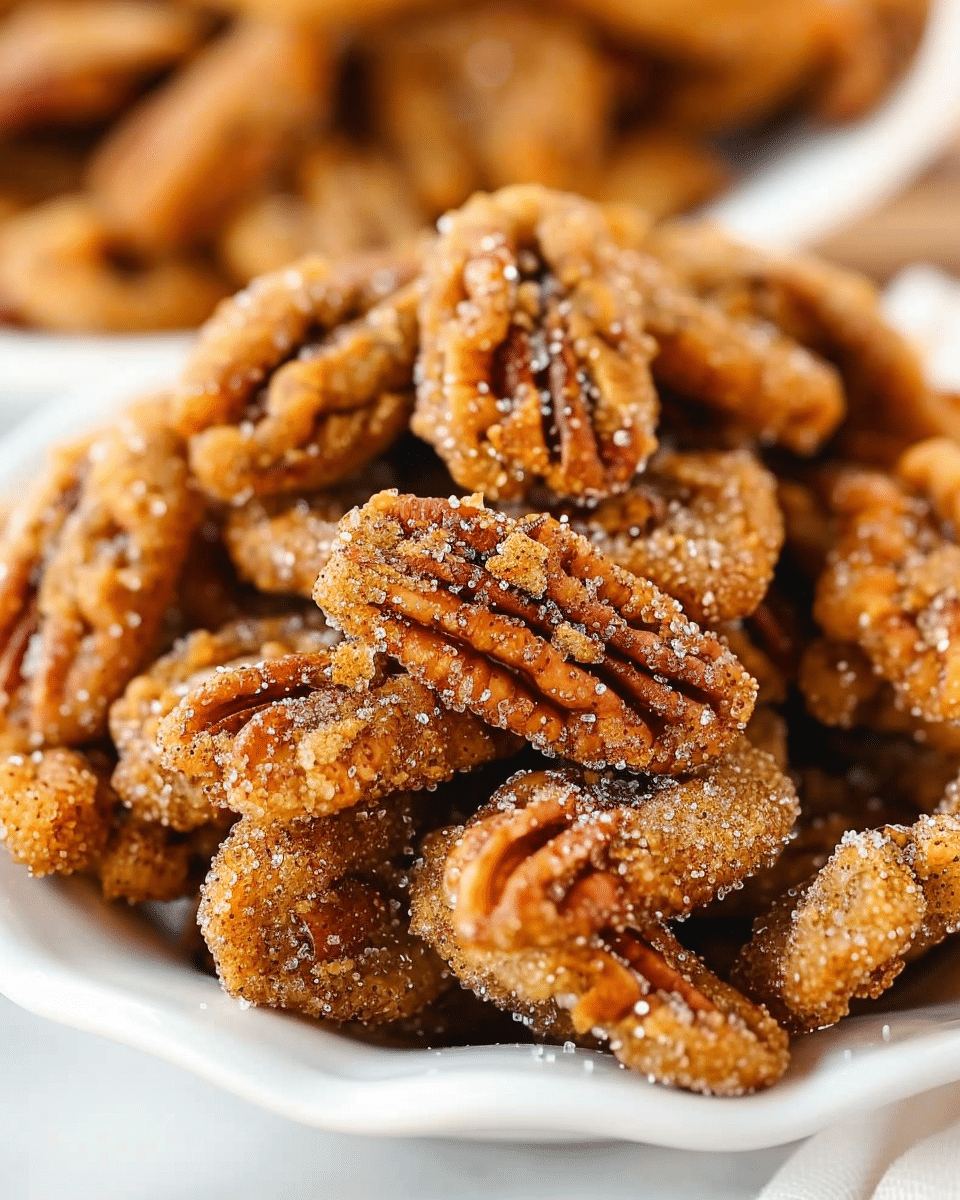 Cinnamon Sugar Candied Pecans