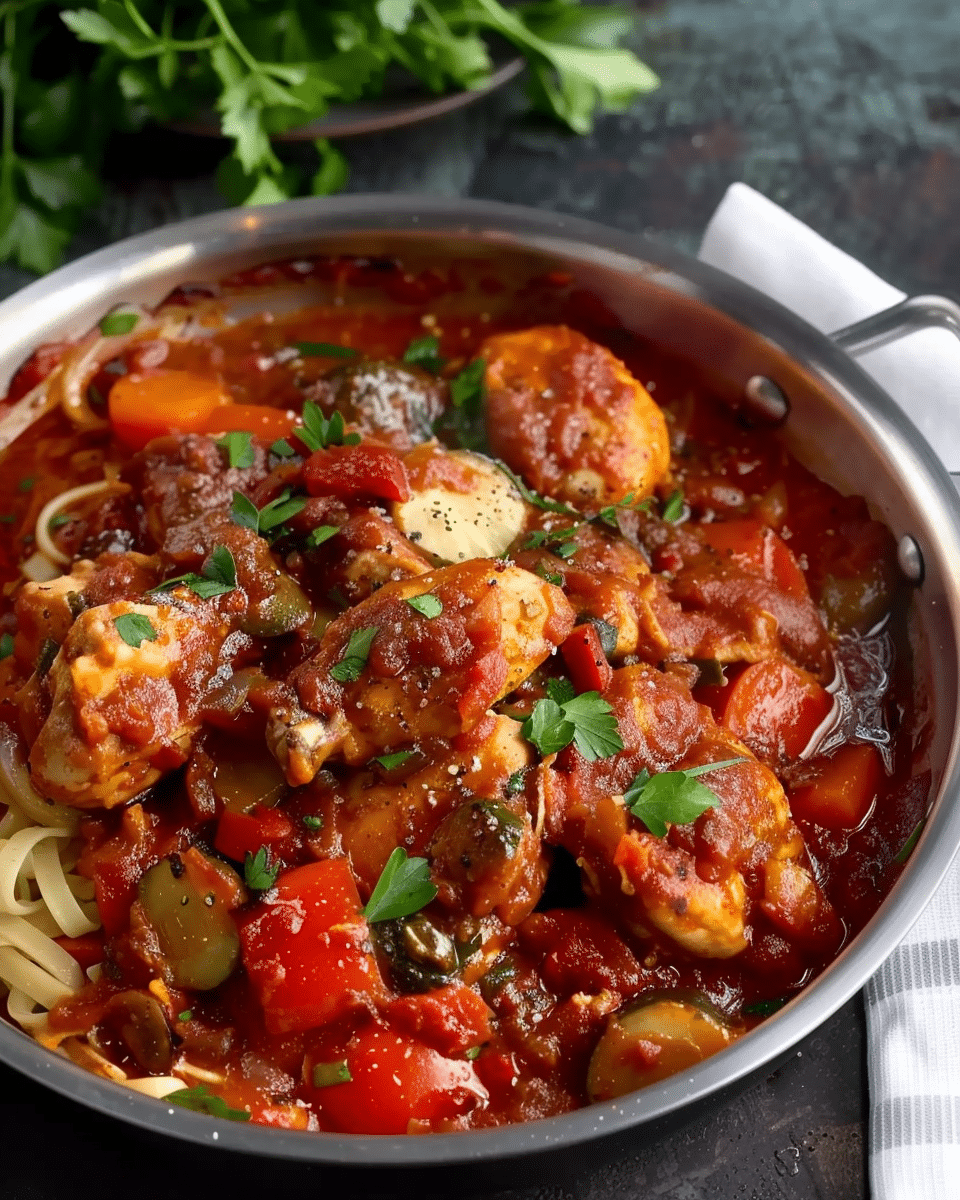 Easy Chicken Cacciatore