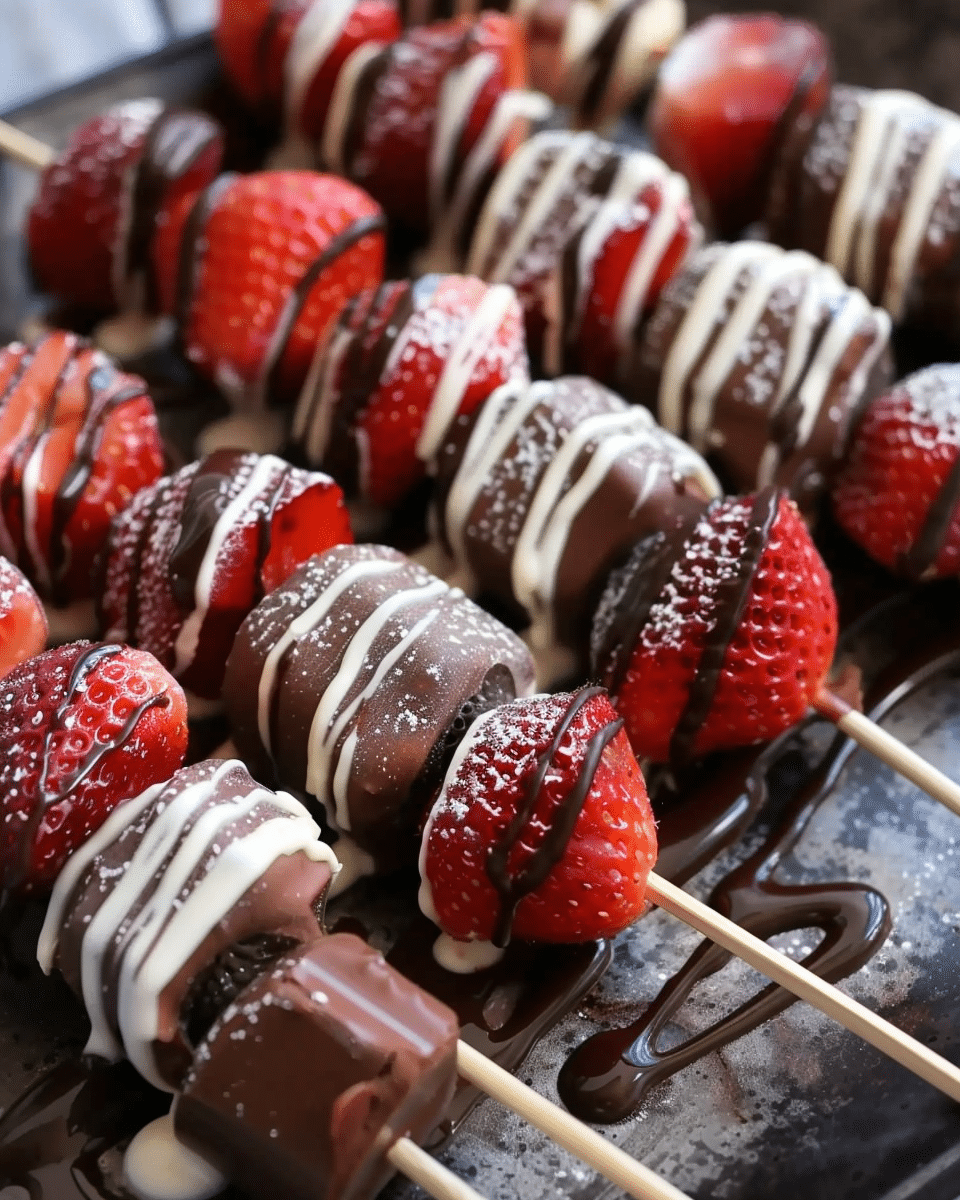 Chocolate Strawberry Dessert Kabobs