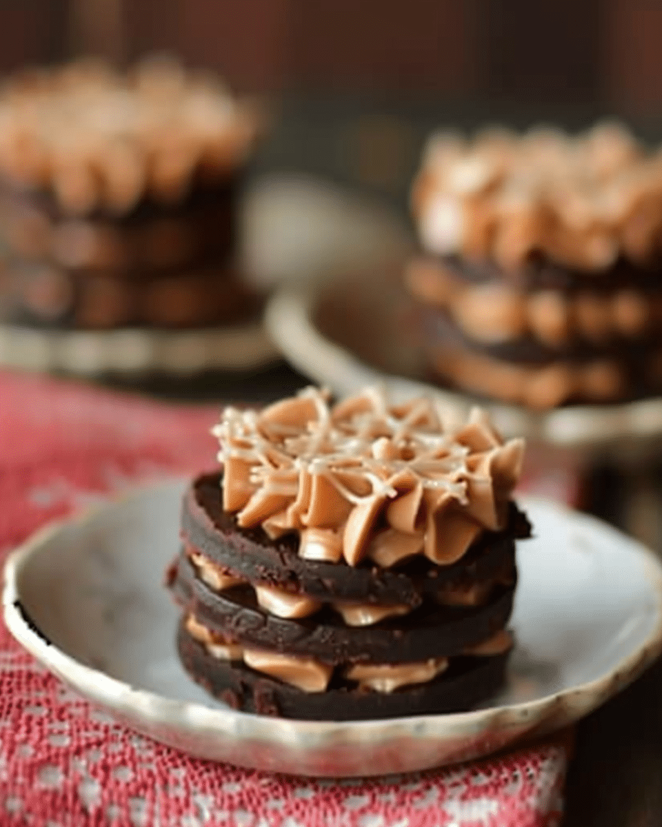No Bake Chocolate Peanut Butter Cakes