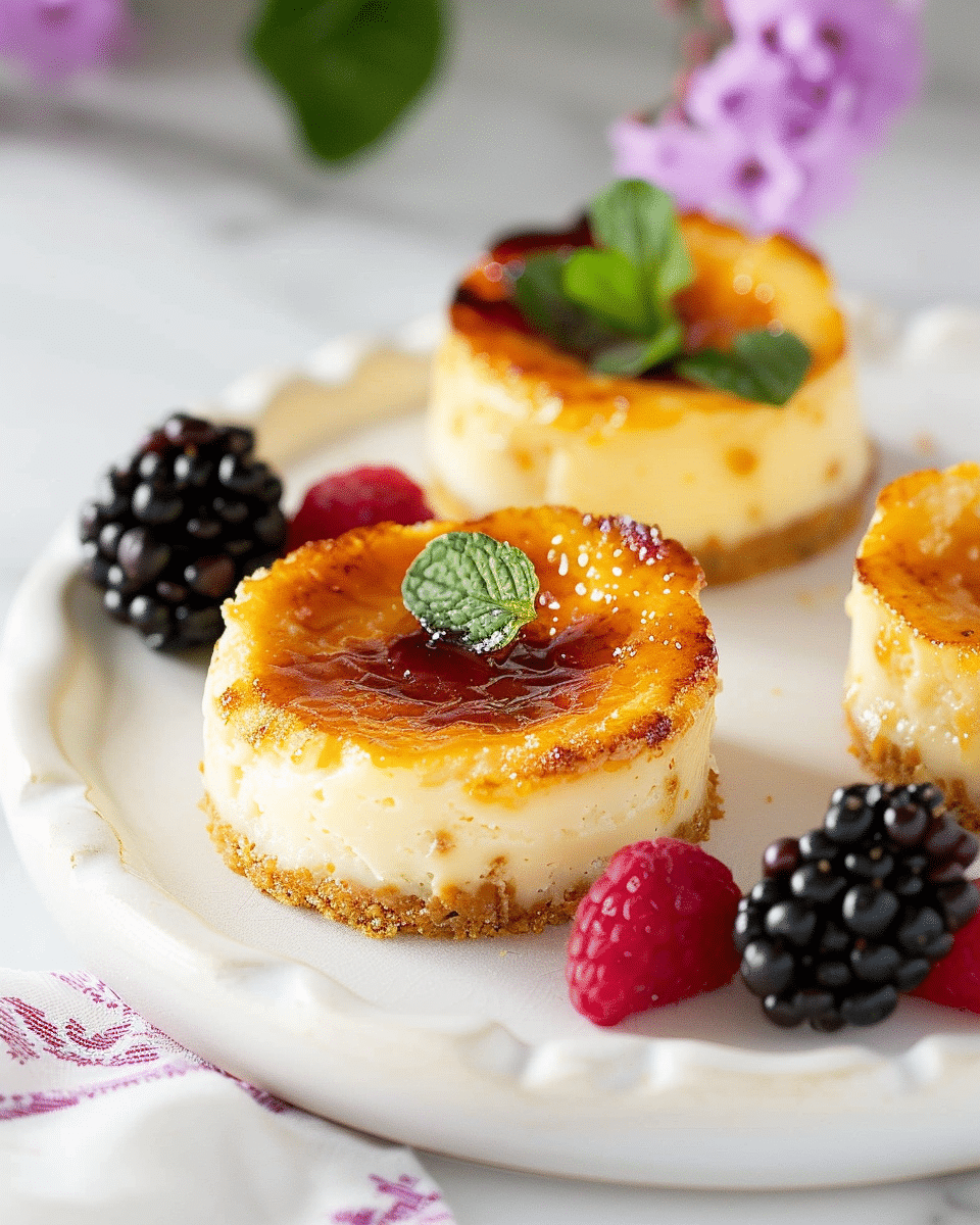Mini Crème Brûlée Cheesecakes