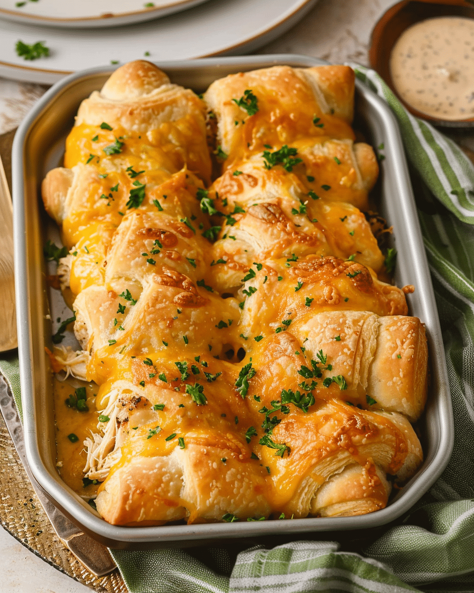 Cheesy Chicken Crescent Rolls