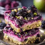 Blackberry Pistachio Dream Bars