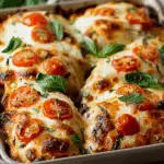 Creamy Mozzarella and Basil Chicken Bake