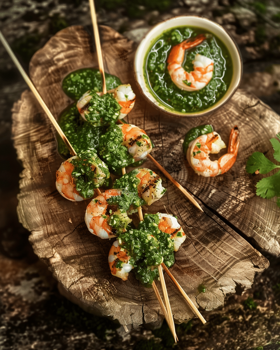 Chimichurri Shrimp Skewers