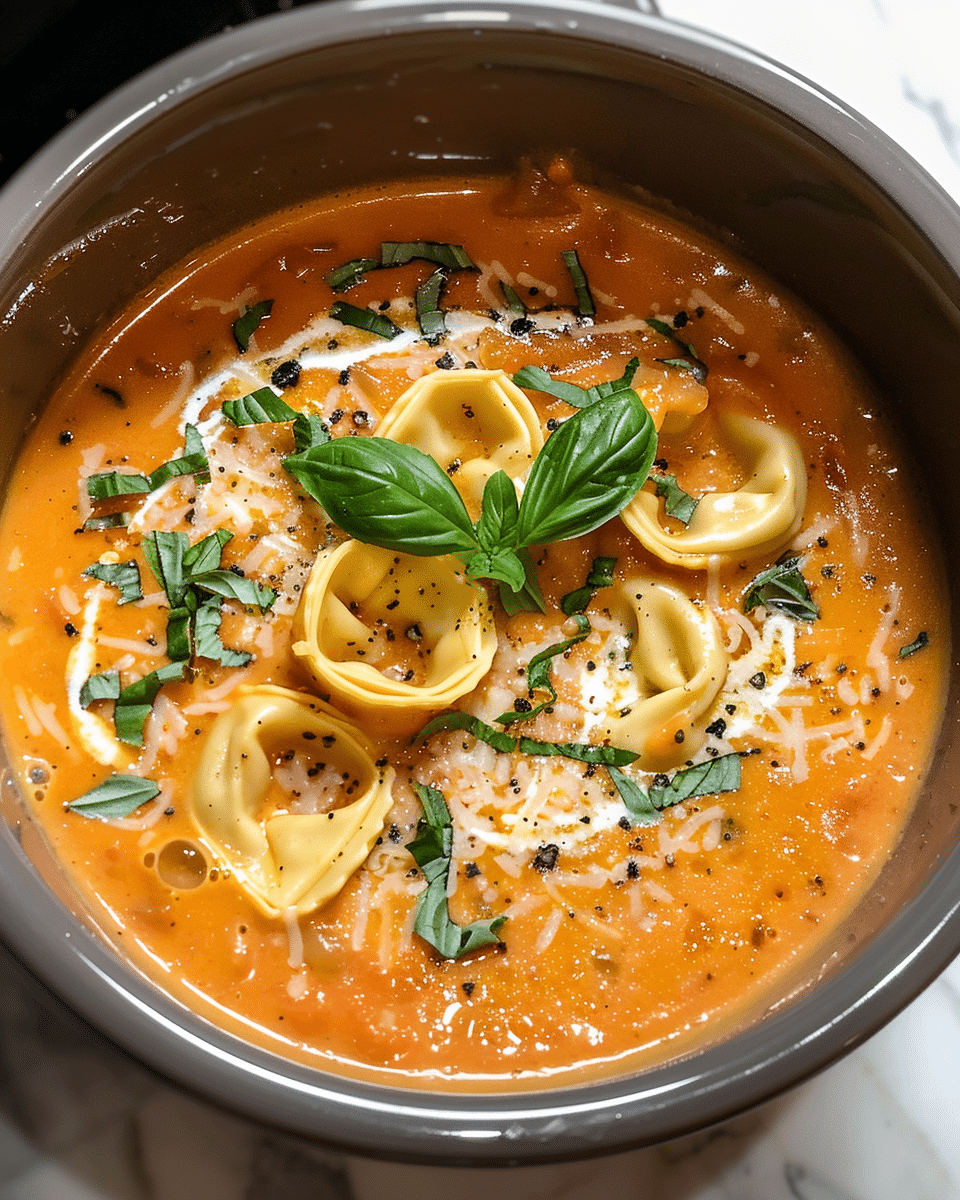 Creamy Tomato Tortellini Soup