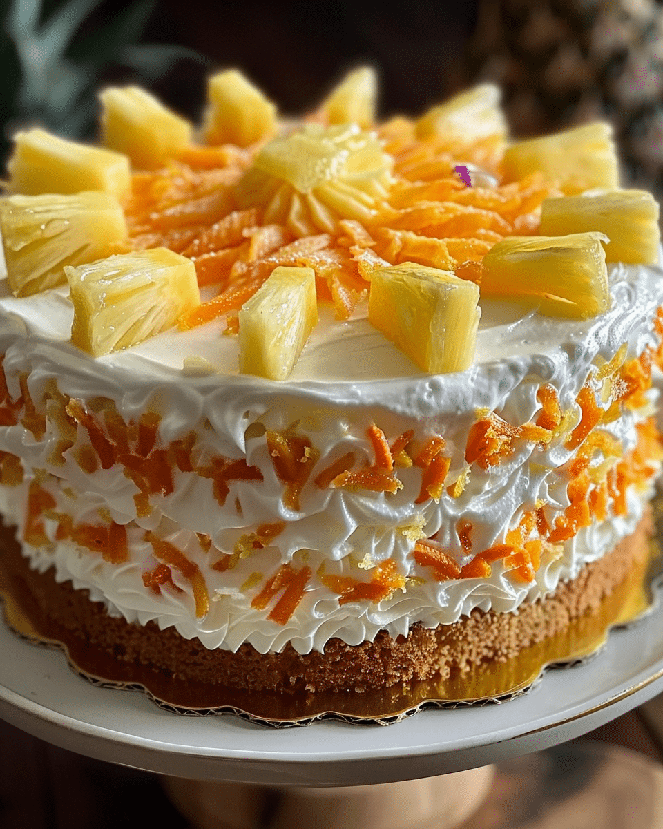Hawaiian Carrot Pineapple Cake