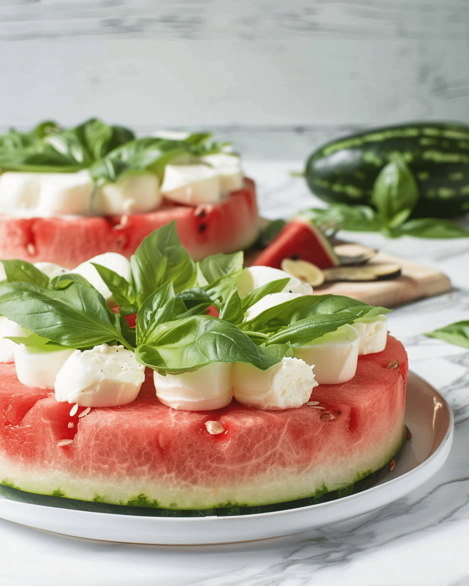 Fresh Watermelon Mozzarella Salad