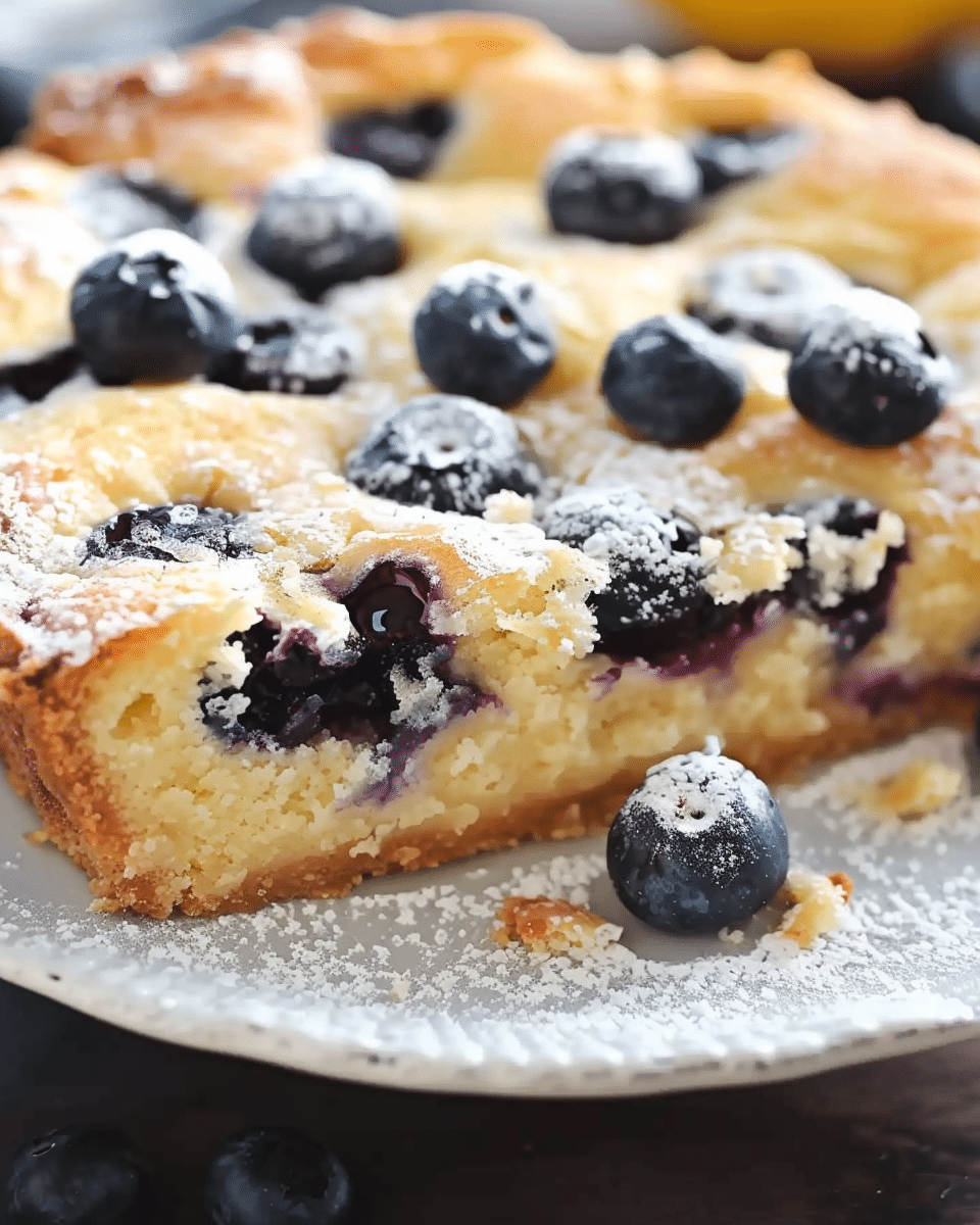 Blueberry Lemon Keto Butter Cake
