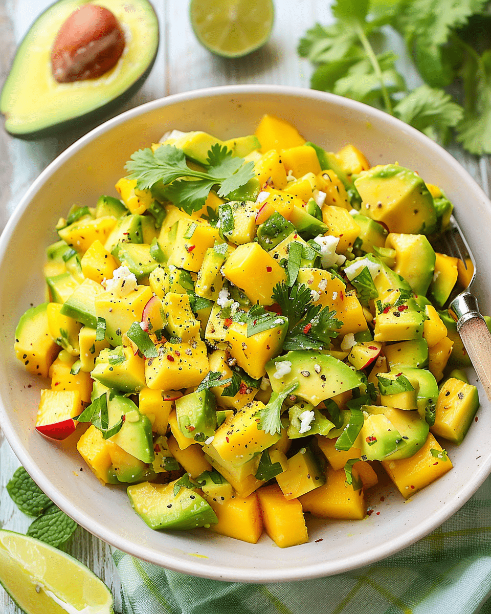 Fresh Mango Salad with Avocado