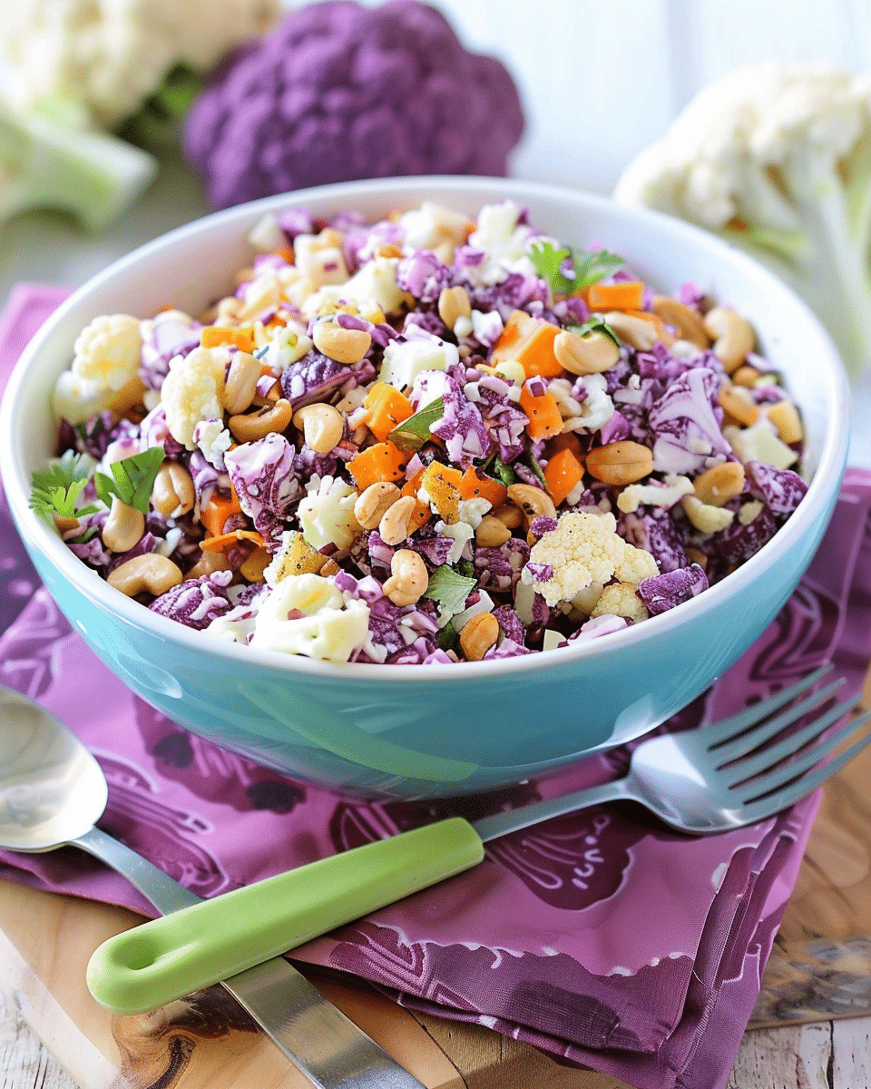 Cauliflower Cashew Confetti Salad