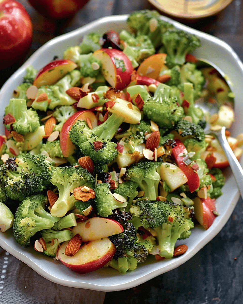 Broccoli Crunch Salad with Apples and Almonds