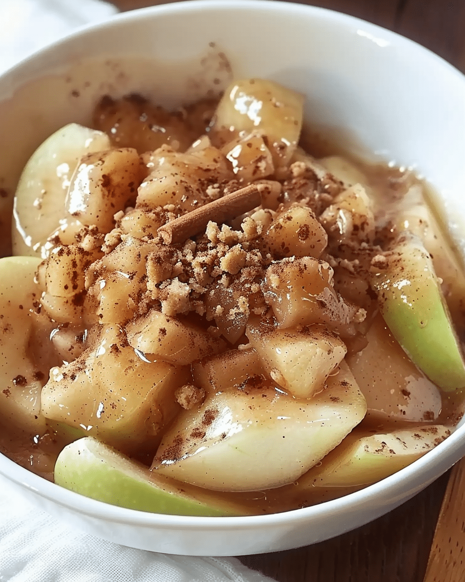 Microwave Cinnamon Apples Dessert