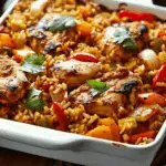 Baked Chicken Fajita & Rice Casserole