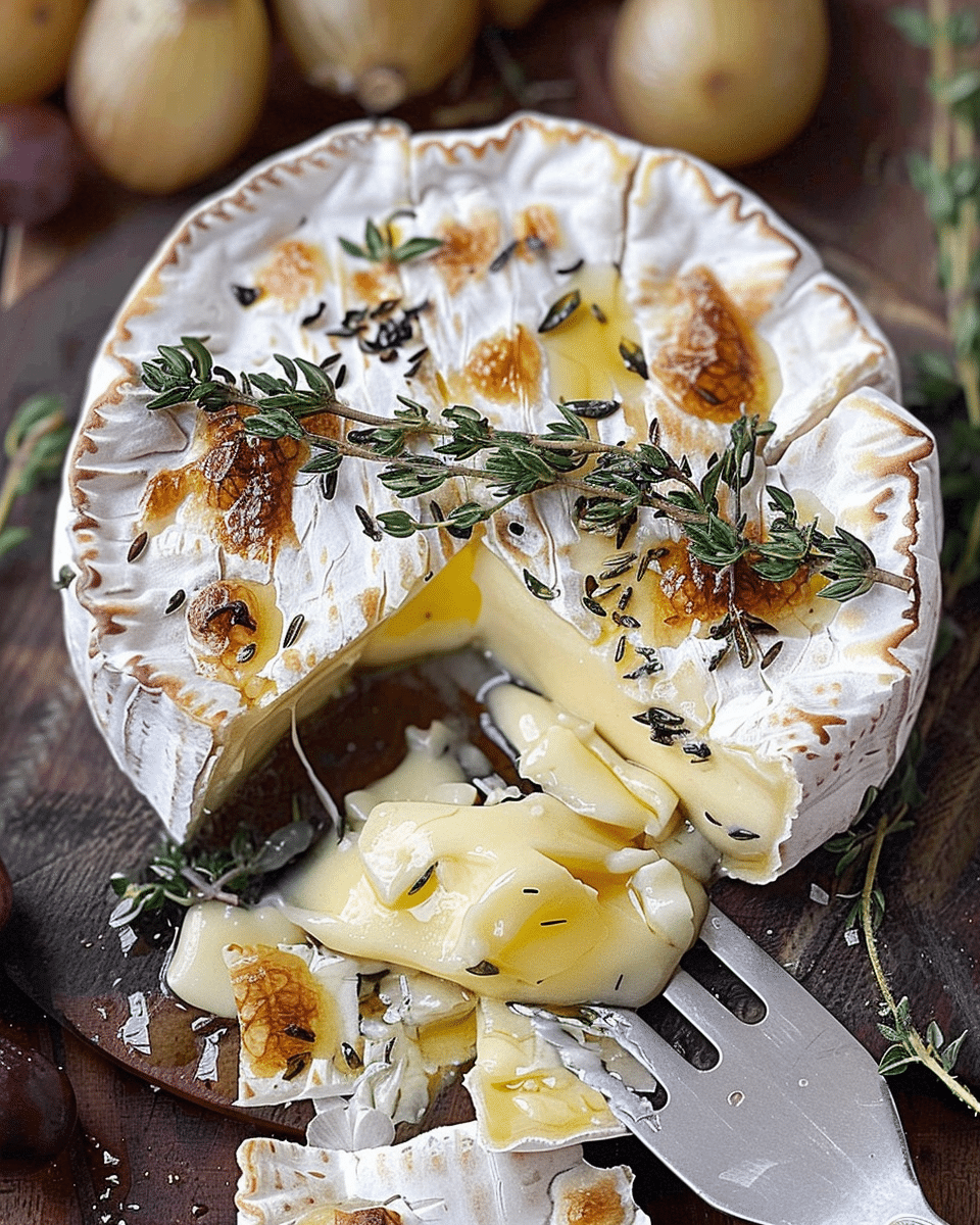 Garlic Baked Brie With Herbs