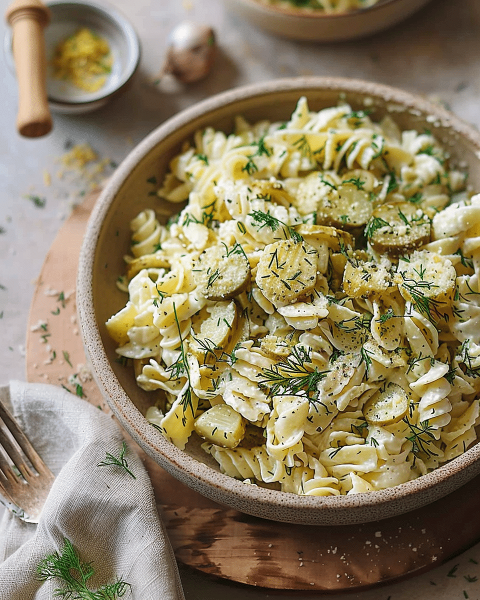 Dill Pickle Pasta Salad
