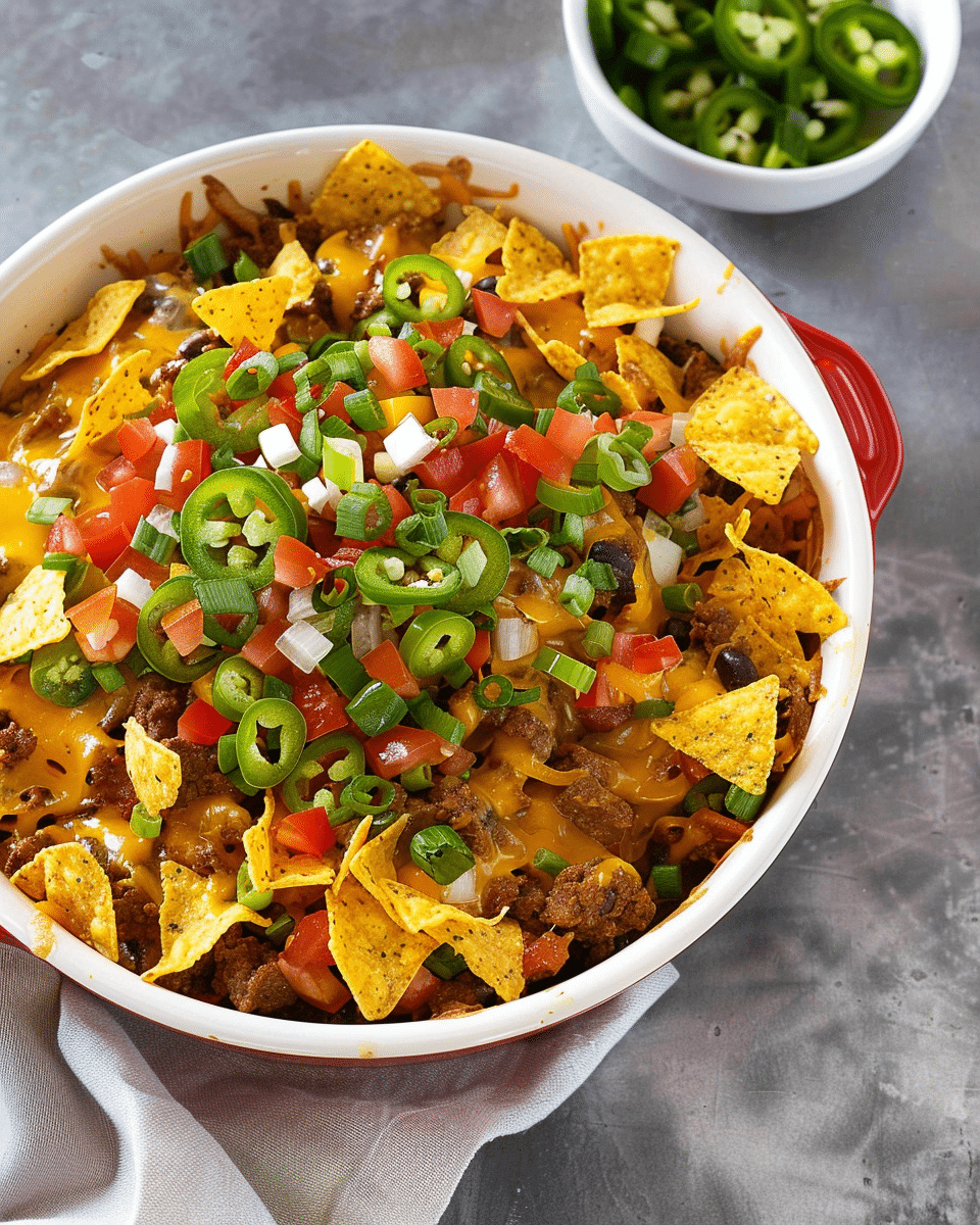 Easy Walking Taco Casserole with Fritos