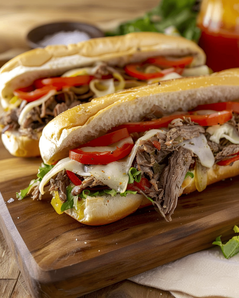 Crockpot Italian Beef Sandwich