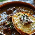 French Onion Short Rib Soup with Gruyère Toast