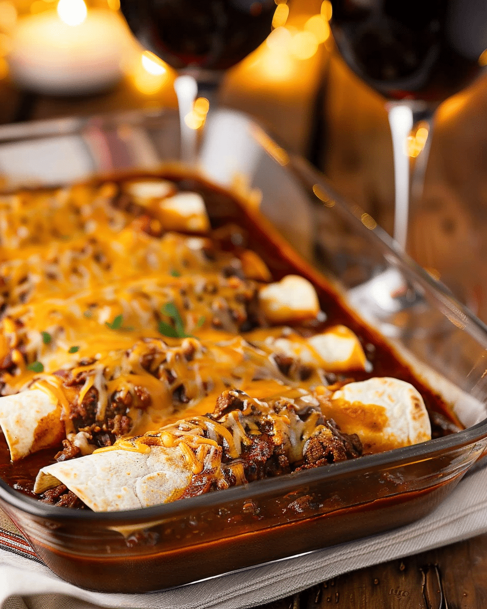 Shredded Beef Enchiladas