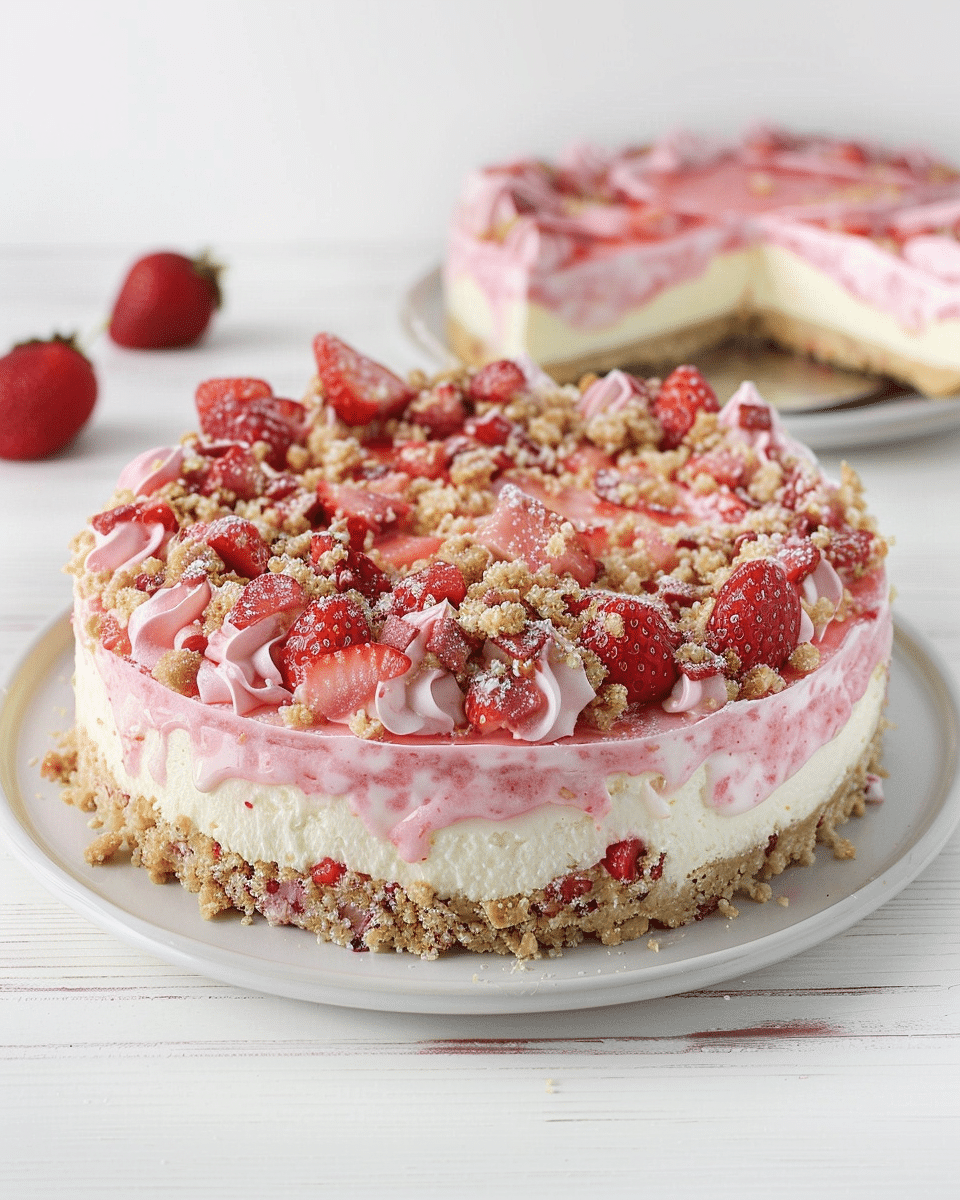 Strawberry Crunch Cheesecake