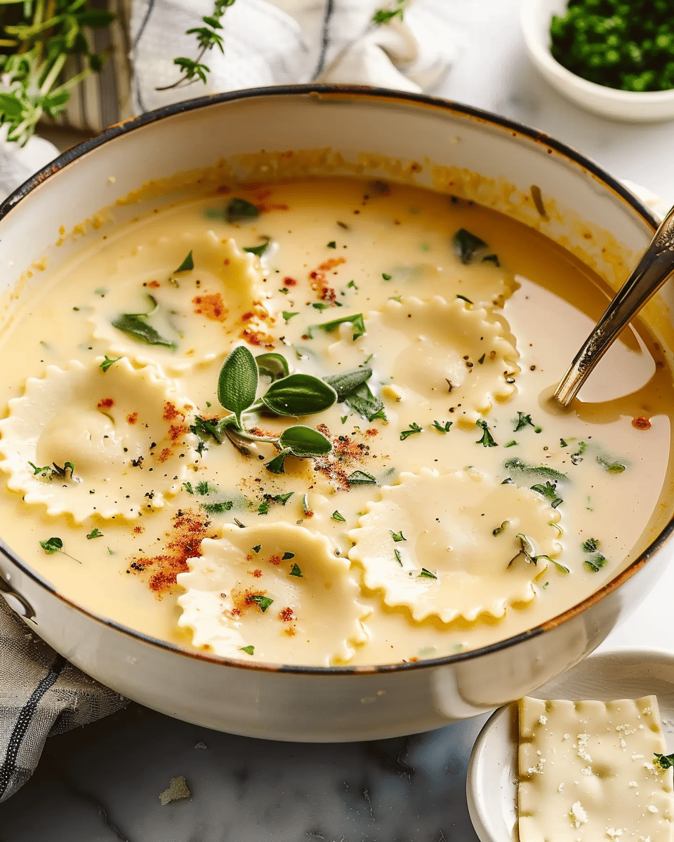 Creamy Ravioli Soup