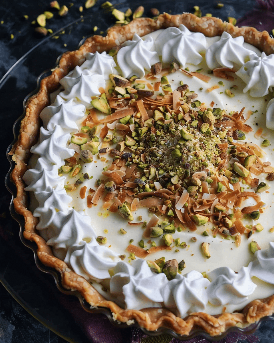 Coconut Pistachio Pie