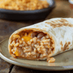 Cheesy Bean and Rice Burrito