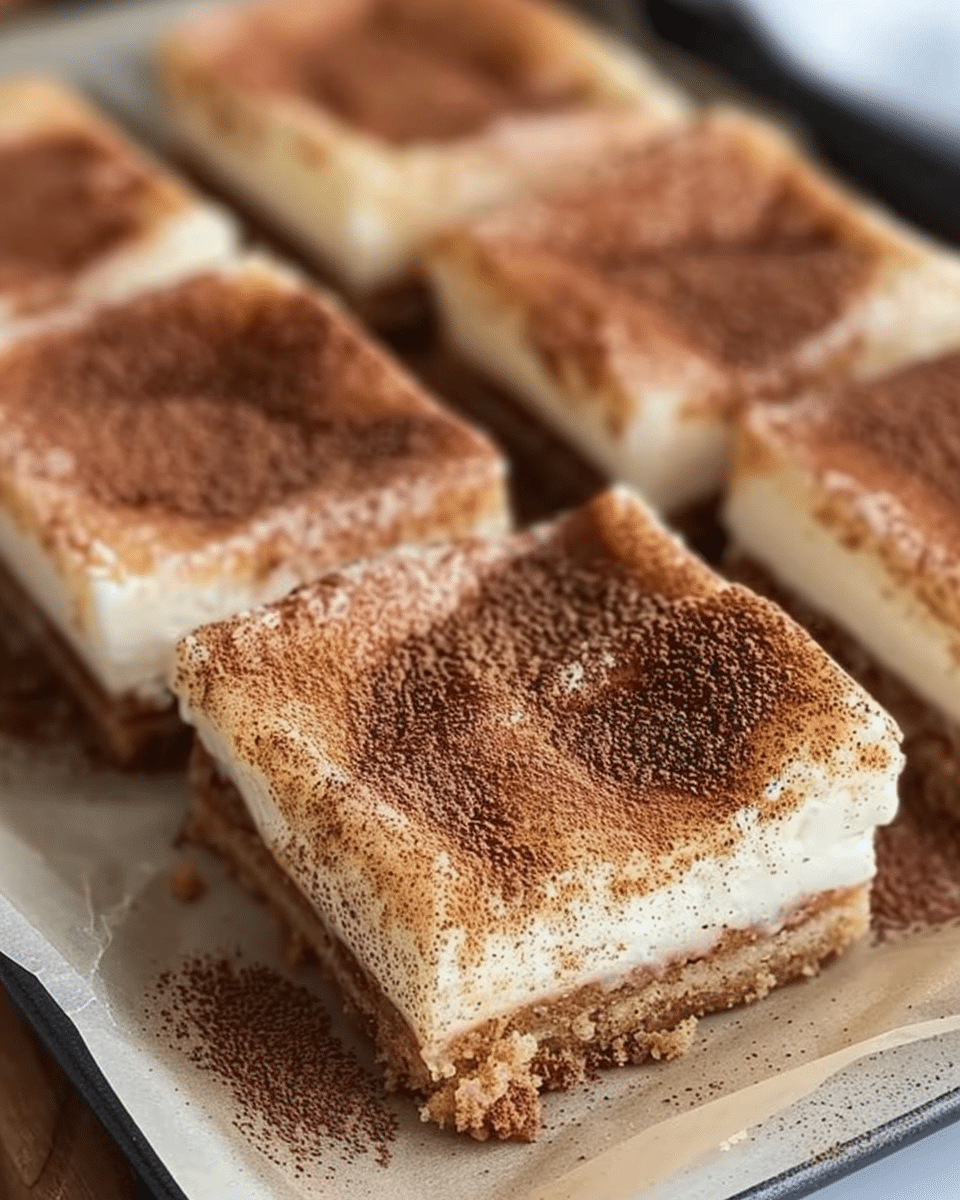 Cinnamon Churro Cheesecake Bars